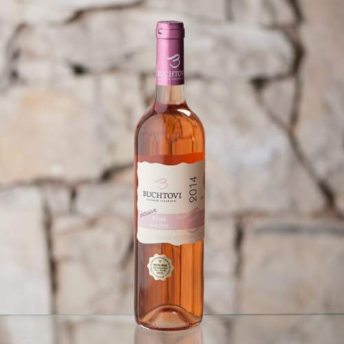 Merlot rosé Exclusive pozdní sběr 2014, Vinařství Buchtovi, Velké Pavlovice 0,75l